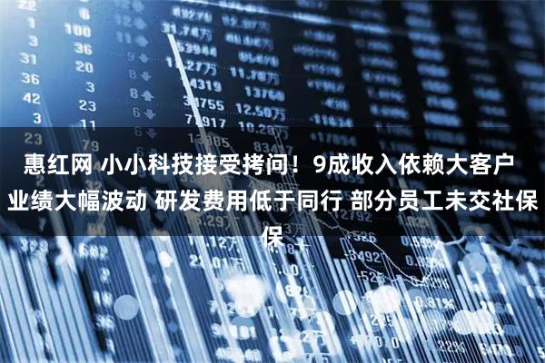 惠红网 小小科技接受拷问!9成收入依赖大客户 业绩大幅波动 研发费用低于同行 部分员工未交社保